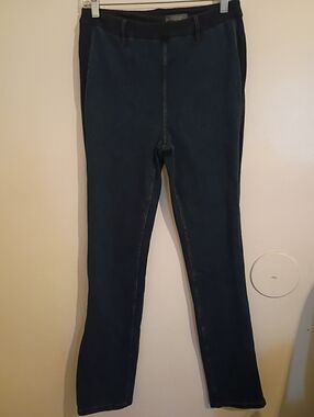 Lysse Dark Blue Straight Leg Pull On Stretchy Pants Sz M